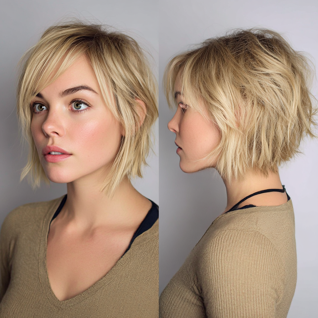 Asymmetrical Edge Choppy Bob Hairstyles