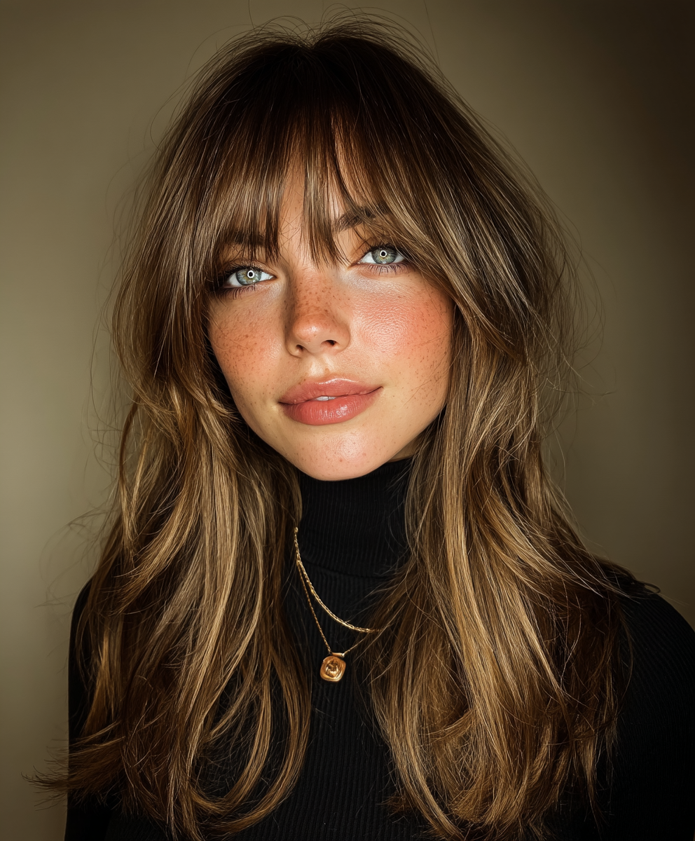 Curtain Bangs Do a Great Job of Framing the Face