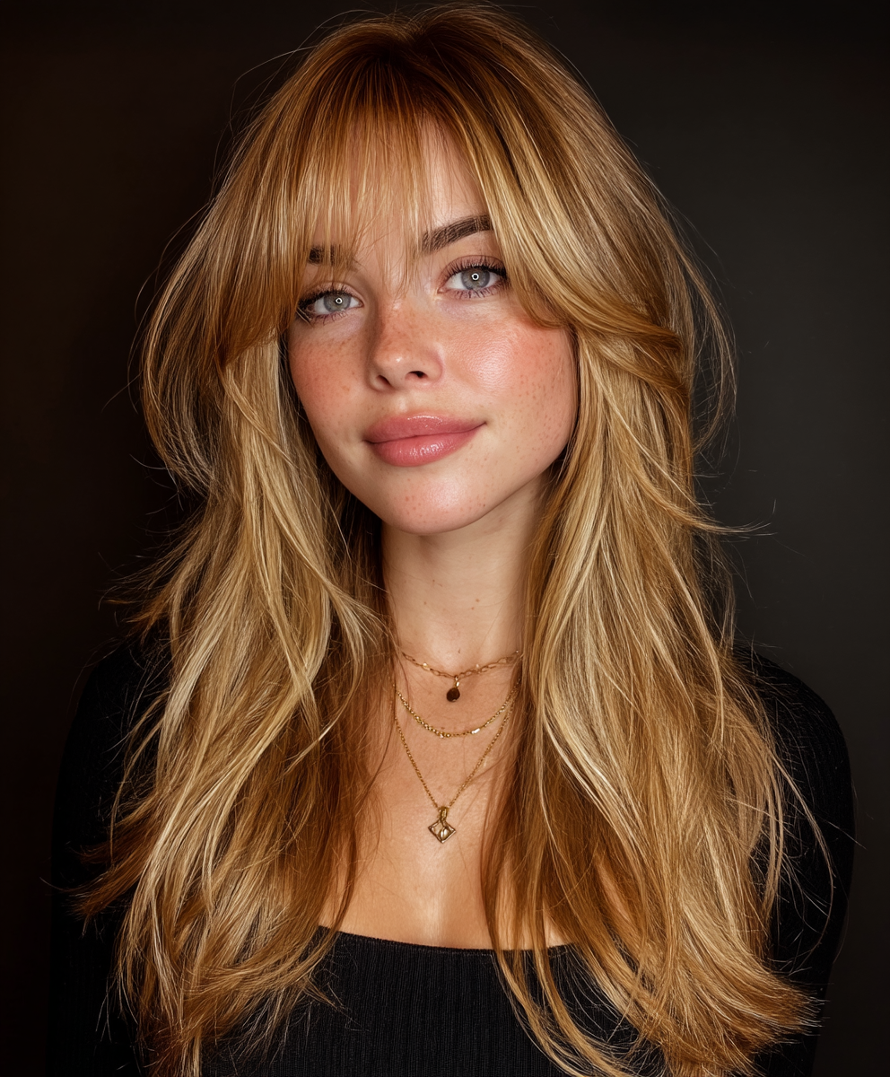 Curtain Bangs that Frame and Razzle Dazzle