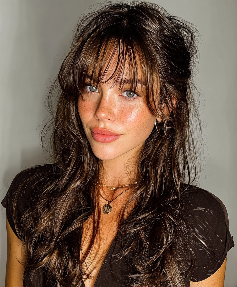 Light and Airy Face Framing Curtain Bangs