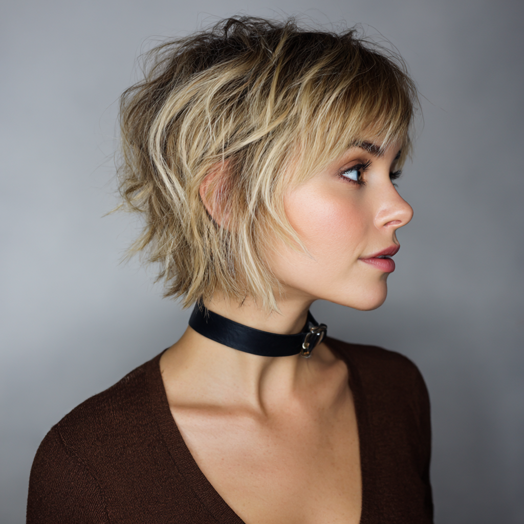 Razor Cut Shag Choppy Bob Hairstyles