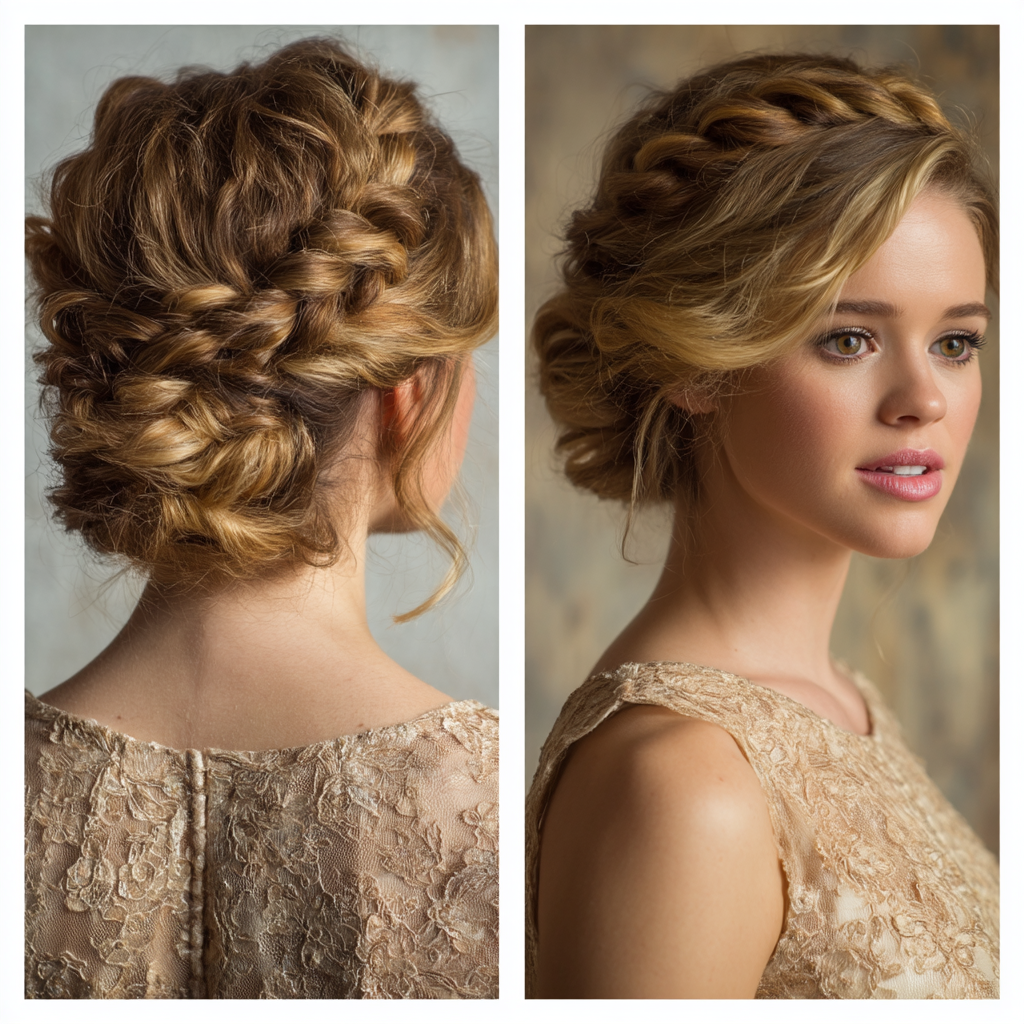 Updo Hairstyles For Prom Twisted Crown Braid Updo Hairstyles For Prom